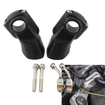 Handlebar Adapter Riser Clamp Mounts For Triumph ROCKET-3GT/R 2019-24 2021 Black