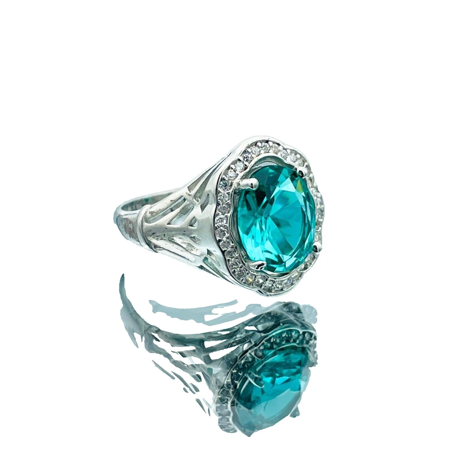 Aguamarina Anillos de moda de familia y amigos