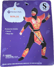 MEMBERS MARK NINJA CHILD COSTUME, SMALL 4-6