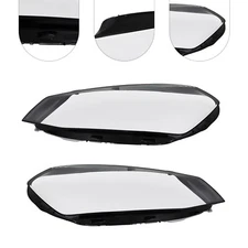 Pair Headlight Lens Cover for 2014 2015 2016 2017 VW Golf 7 Clear Headlamp Cover