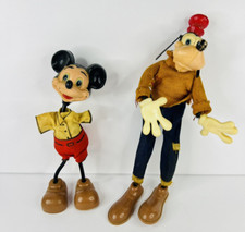 Vintage Rare Marx Mickey Mouse Goofy Toy Figurines Walt Disney Japan Posable
