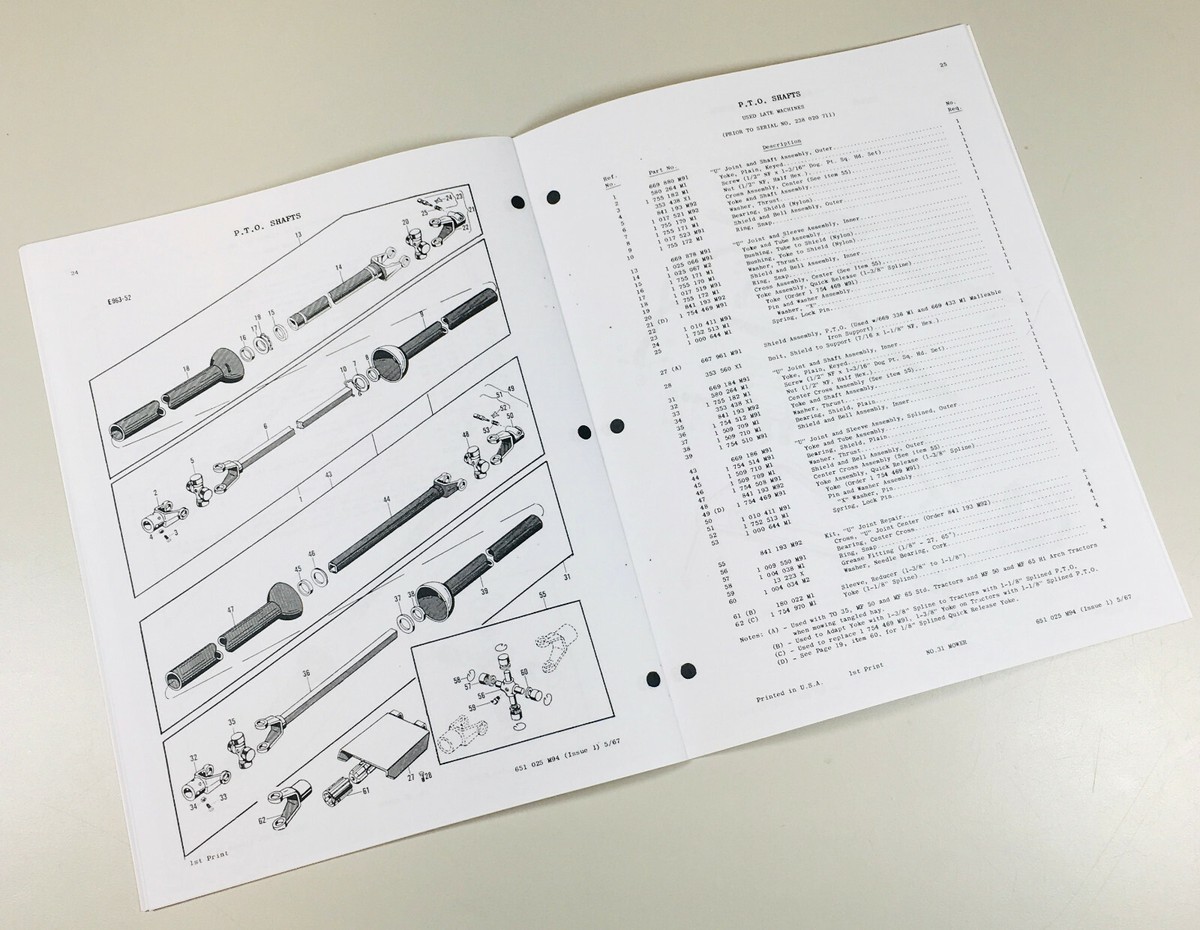 MaAページ Massey Ferguson 31 Mf31 Sickle Bar Hay Mower Parts Manual