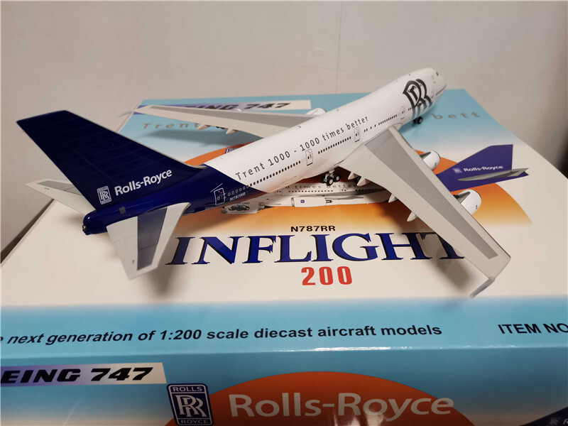 航空機・ヘリコプター inflight 1:200 TRENT1000 B747-200 N787RR Inflight for Rolls Royce Trent for boeing B747-200 N787RR 1/200