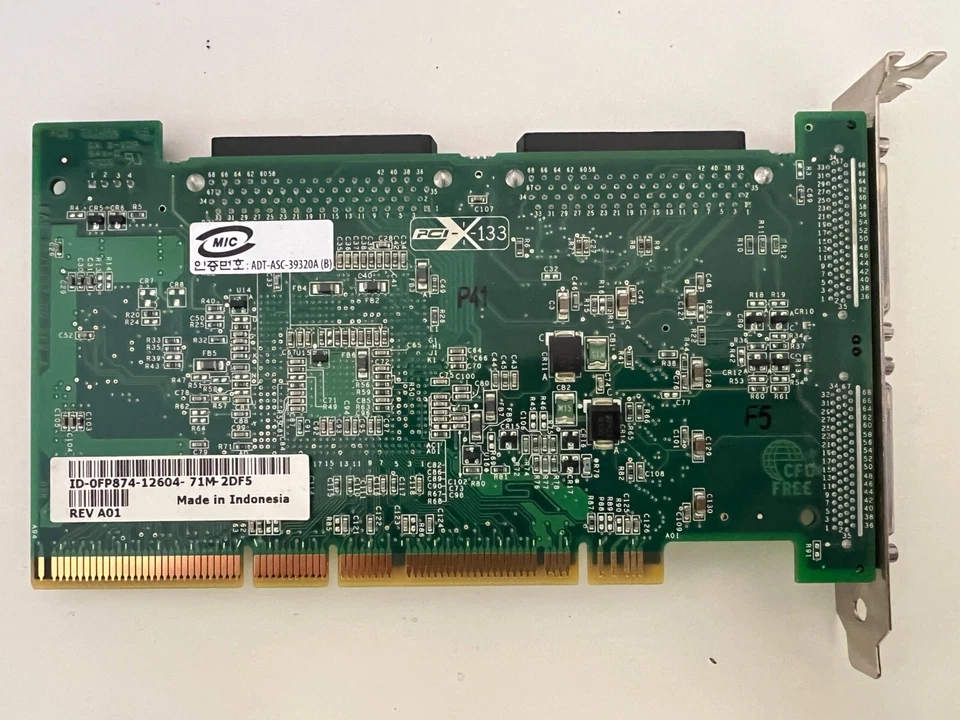 Genuine Adaptec Dell Ultra U320 PCIx Dual SCSI RAID Card ASC-39320A - Image 2 of 2