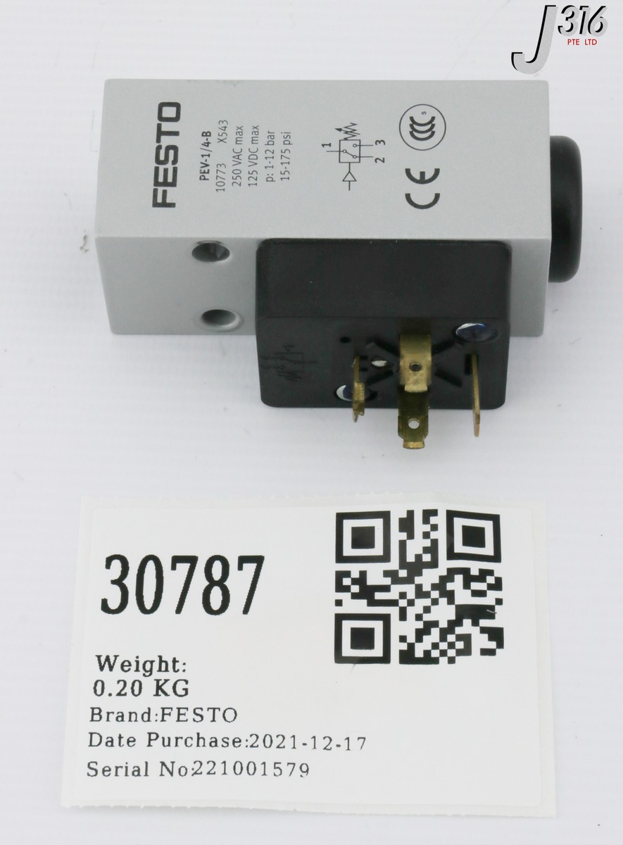 ヒー 30787 FESTO PRESSURE SWITCH, P/N: 10773 PEV-1/4-B | eBay UK