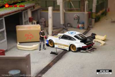 Star Model Porsche RWB 930 GT Wing NFS White Livery 1:64 | eBay