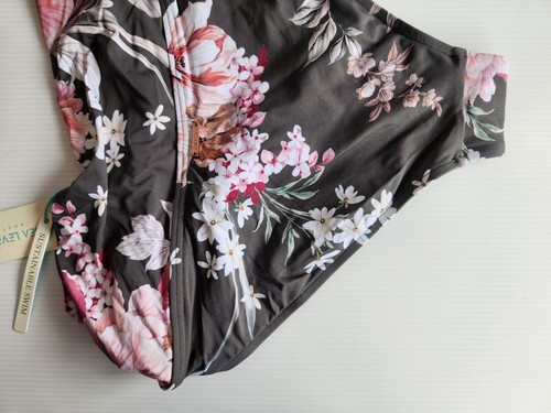 Sea Level Swim Martini Bikini Set Bandeau Bra High Waisted Bottoms Size 10 Khaki - Picture 10 of 12