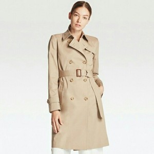 UNIQLO para mujeres Largo Clásico Abrigo Con Cinturón Mujer Tamaño Mediano  | eBay