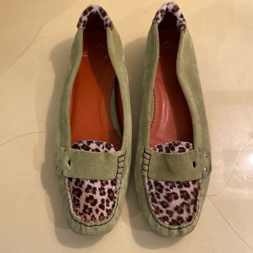 Fieramosca & Co Ladies Suede/Leopard Print Loafers. 7.5.