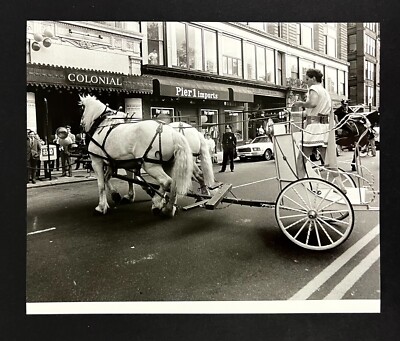 1985 Boston MA Roman Centurion Horse Chariot Downtown Pier 1 Imports Press Photo
