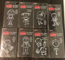 Stick Figure My Family Car Decal Sticker For Car Window Lot 8