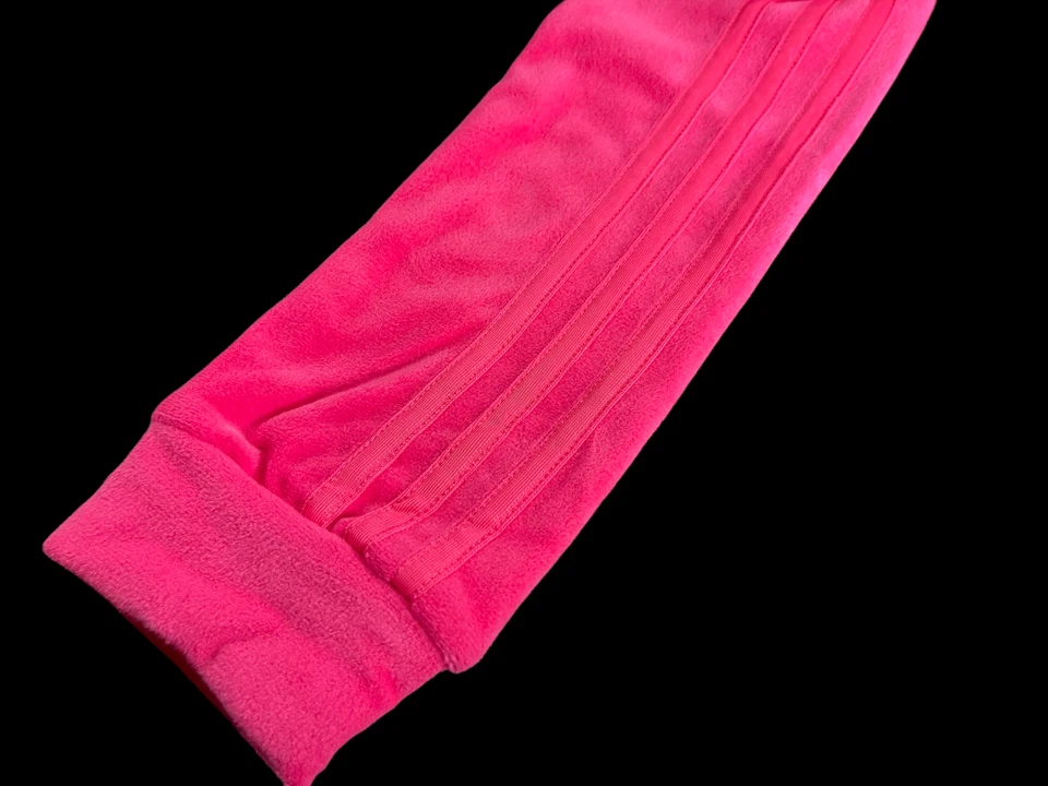 Jeremy Scott Adidas JS Track Crop Top Chaqueta Terciopelo H50967 ROSA SOLAR X-PEQUEÑA XS Foto 4 de 4