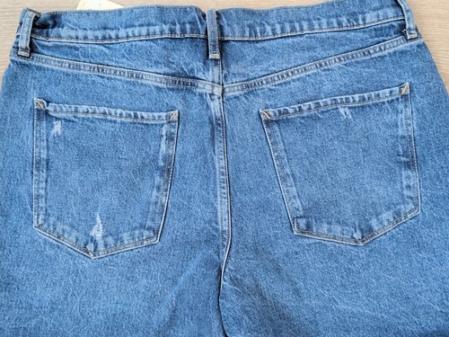 A.N.A hoch geschnittene Denim Boyfriend Shorts Größe 16 abgenutzt 5" Schrittlänge neu mit Etikett - Bild 7 von 7