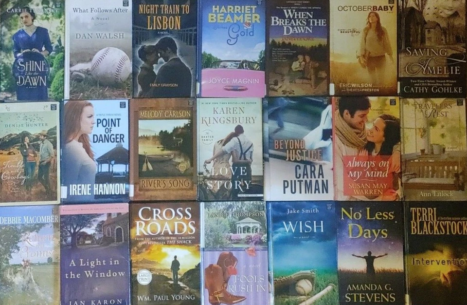 RANDOM Lot of Large Print 7 CHRISTIAN FICTION Books Romance Thriller Historical - Image 3 of 4
