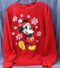 Disney Mickey In Santa Hat Sweatshirt - Medium