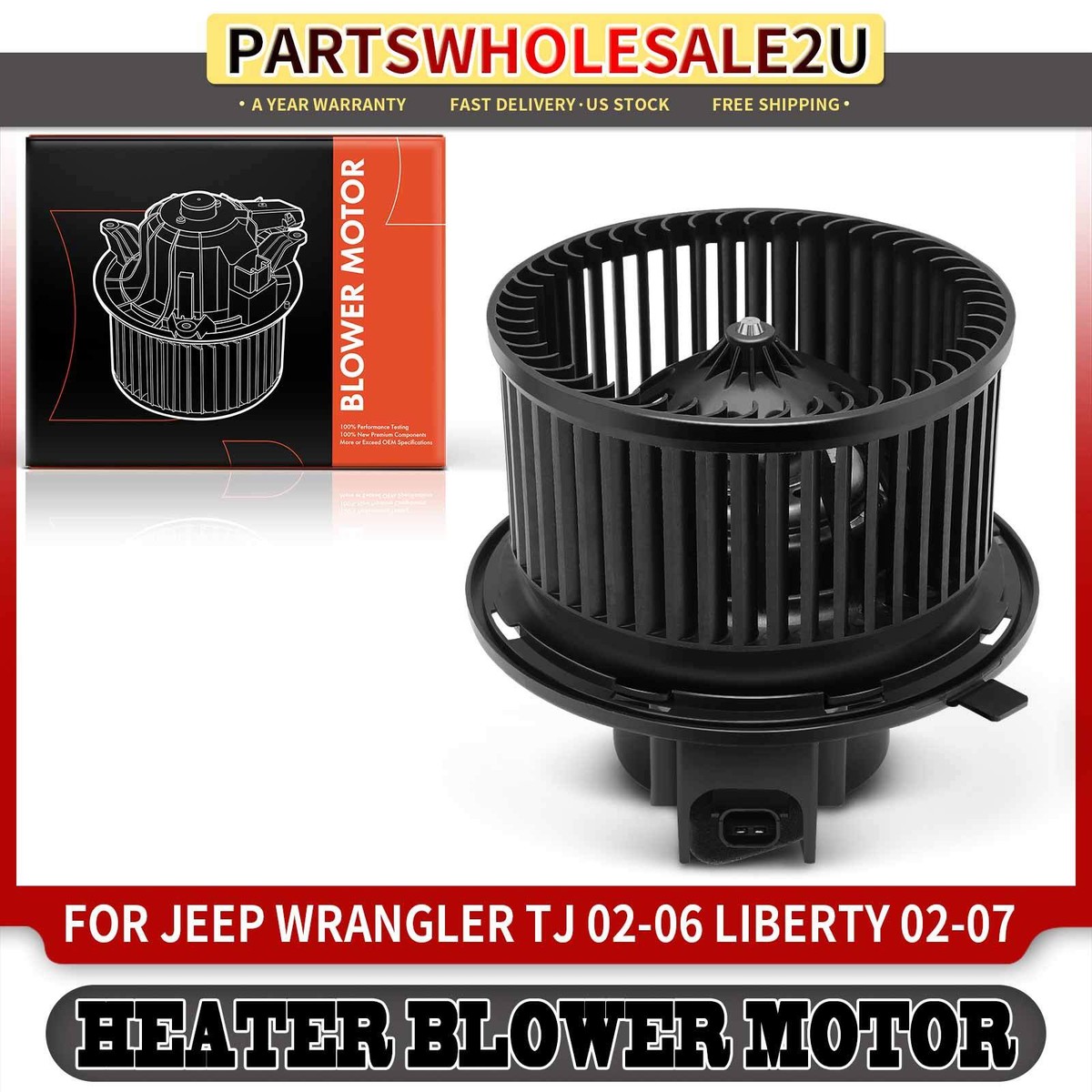 HVAC Blower Motor 700154 Compatible With Jeep Liberty TJ 2002-2006