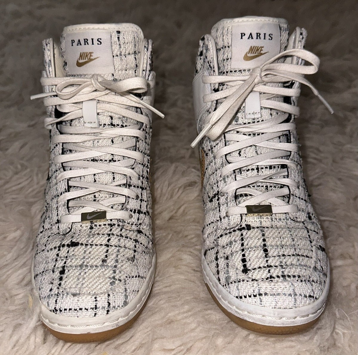 Nike Dunk Sky Hi High City Paris Hidden Wedge Heel White Nike Dunk Sky Hi High City Paris Hidden Wedge Heel White