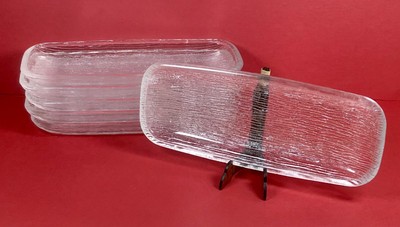 6 Vintage Regen Glas Boote / Geschirr - Maiskolben, Melone, Banane Split