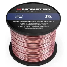 Monster XP Copper Clad Aluminum (CCA) Speaker Wire 12 Gauge Cable Spool - Ideal