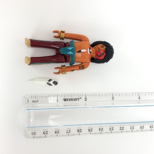 Playmobil Male Native American With Feather & Quiver Belt Red Warrior Face Paint - Picture 10 of 12
