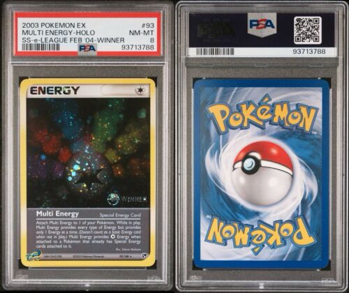 2003 Pokemon PSA 8 NM-MINT Multi Energy Holo 93 WINNER Stamp League Sandstorm - Picture 3 of 3