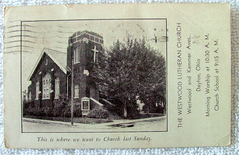 1942 POSTCARD THE WESTWOOD LUTHERAN CHURCH DAYTON OHIO 187d eBay