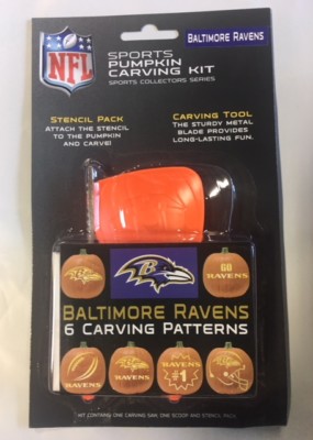 Baltimore Ravens Pumpkin Carving Kit Halloween Stencils for Jack-O ...