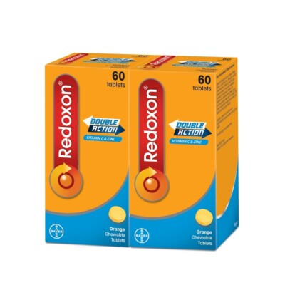 REDOXON Chewable Vitamin C 500MG & Zinc 5MG 120s TWIN PACK 