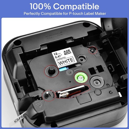 Schriftband TZe-231 12mm für Brother P-Touch H100LB E100 H105 300 1000 1010 1090 - Afbeelding 3 van 21