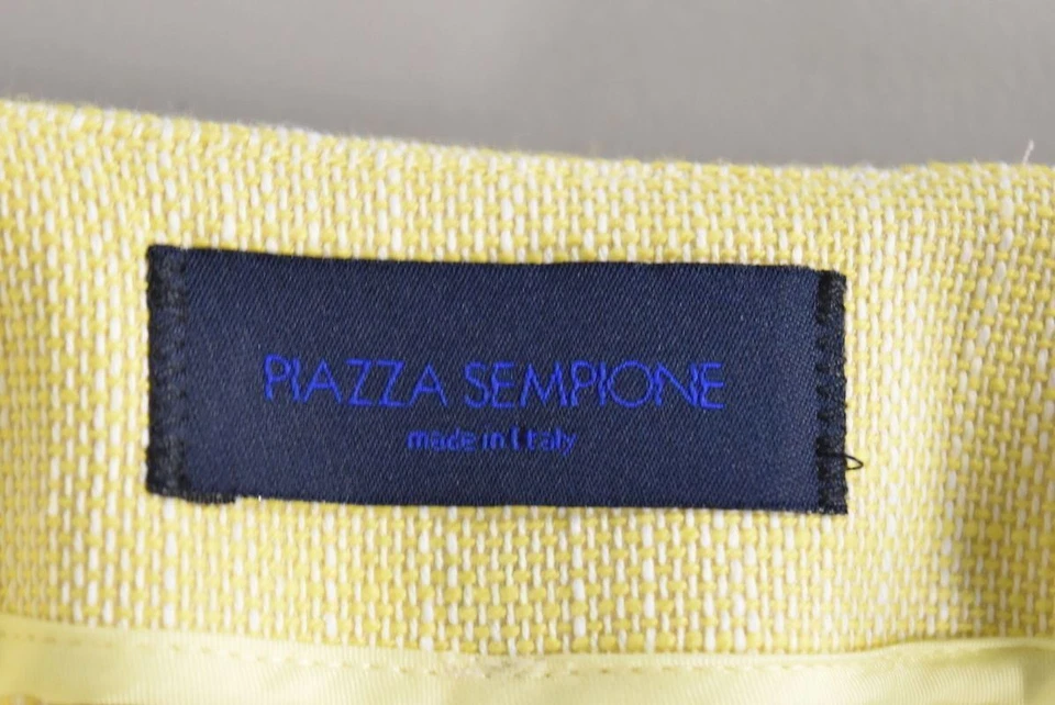 Blazer informal de algodón manga 3/4 amarillo talla 44 Piazza Sempione para mujer Foto 4 de 4