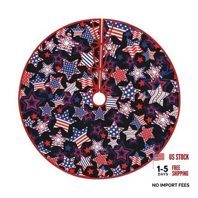 4th of July Patriotic Tree 30'' Independence Day Colorful Stars Tree Skirts