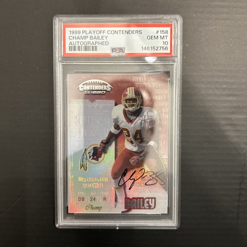 CHAMP BAILEY 1999 PLAYOFF CONTENDERS ROOKIE AUTOGRAPH PSA 10 GEM MINT 