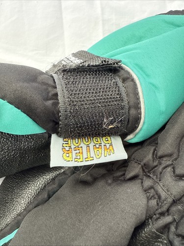 Youth Ski Gloves Artic Knit One Size Thinsulate Adjustable Cuff Waterproof - Picture 7 of 8
