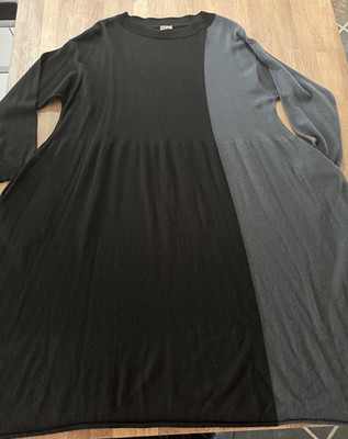 Knit-Knit Strickkleid Tunika, schwarz und grau, toller Schnitt! NEU!