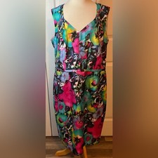 Black Label by Evan-Picone Floral Dress Size 16
