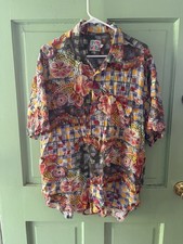 Jams World Shirt Mens XL Rayon Hawaiian Button Up Short Sleeve Soft Breathable