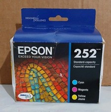 Genuine Epson 252 - Cyan Magenta Yellow Ink Cartridge Standard Capacity 06/2026