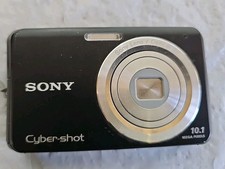 Sony Cyber-shot DSC-W180 10.1MP Digital Camera Black 3x Zoom 2 Batteries Bin D