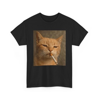 Funny Smoking Cat Meme T-Shirt for Cat Lovers