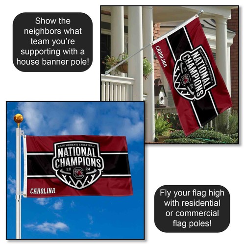South Carolina Gamecocks 2024 Womens Basketball National Champions 3x5 Flag - Picture 3 of 6