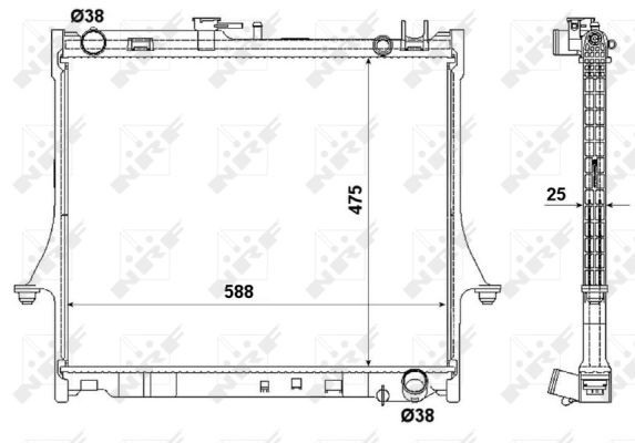 Für NRF NRF 53055 Engine radiator ISUZU D-MAX I 53055 Engine radiator fits: IS - Bild 4