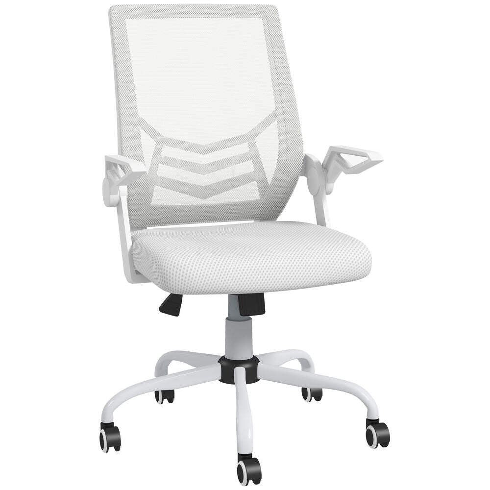 Vinsetto Mesh Swivel Office Chair Task Computer Chair w/ Lumbar Support| White