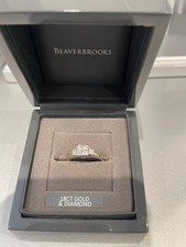 18ct White Gold Diamond Cluster Ring size K from Beaverbrooks