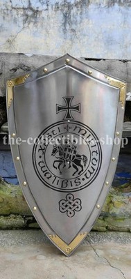 18 gauge Medieval Roman Knight Templar Crusader Latin Warrior Lion Shield