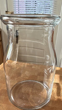 Clear Glass Storage Jar Round No Pattern Single Piece 12 in Height 7 in Diameter