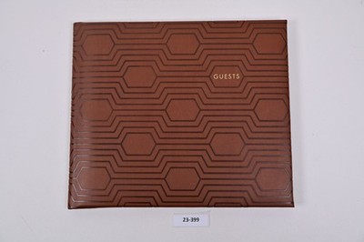 Hallmark Brown Hexagonal Pattern Guest Book