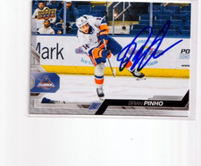 BRIAN PINHO autographed SIGNED '24/25 Upper Deck AHL card BRIDGEPORT ISLANDERS