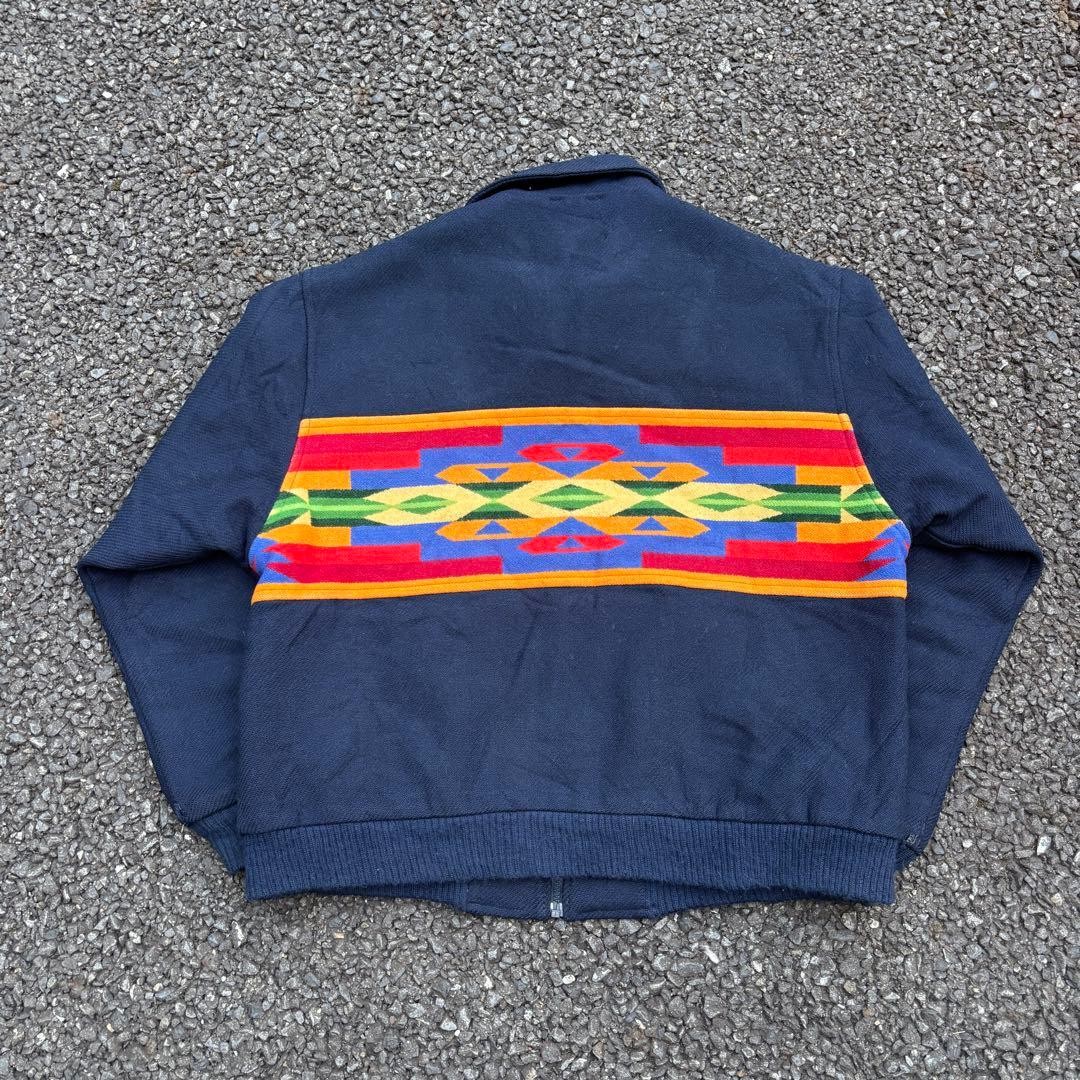 Pendleton Wool Jacket 70s Native Pattern Insulate… - image 10