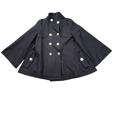 Burberry Blue Label Women's Navy Wool Blend Double Breasted Coat Japan Size 38