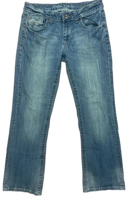 Cowgirl Tuff Dont Fence Me In Bootcut Jeans Womens 30 X 29.5 Medium Wash READ